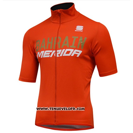 2018 Maillot Ciclismo Bahrain Merida Ss Orange Manches Courtes et Cuissard